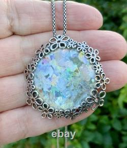 Roman Glass Pendent Sterling Silver 925