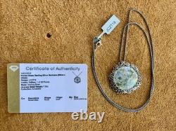 Roman Glass Pendent Sterling Silver 925