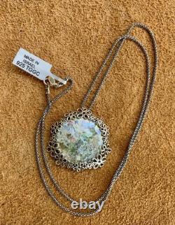 Roman Glass Pendent Sterling Silver 925
