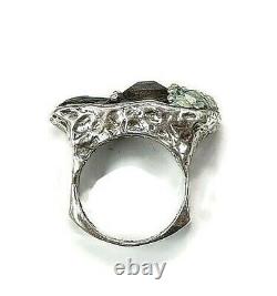 Roman Glass Ring S. Silver 925 Gemstone Labradorit Antique Fragment 200 BC Size9