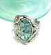 Roman Glass Ring Silver 925 Ancient Antique Fragment 200 Bc Bluish Patina Size7