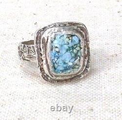 Roman Glass Ring Silver 925 Ancient Fragment 200 BC Bluish Patina Size7 Israel