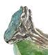 Roman Glass Ring Silver 925 Ancient Fragment 200 Bc Bluish Patina Size8 Israel