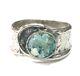Roman Glass Sterling Silver925 Ring Antique Fragment 200 Bc Bluish Patina Size8