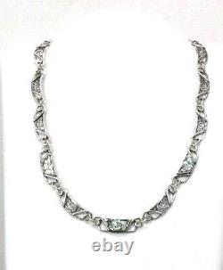 Roman Glass Sterling Silver 925 Necklace Antique Roman Glass Fragments 200 B. C