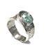 Roman Glass Sterling Silver Ring Ancient Fragments 200 B. C Bluish Patina Size9
