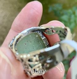 Roman Glass Sterling Silver Ring Size 9