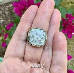 Roman Glass Sterling Silver Ring Size 9