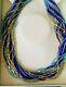 Ross Simon 18k/sterling Silver Murano Blue Gold Beaded Multi Strand Necklace