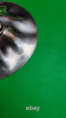 Ruby Red Glass Bowl Dish With Sterling Cow Finial Thomas Bradbury Sons 19th Cent