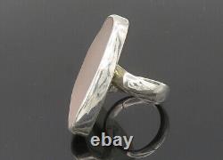 SACCO 925 Sterling Silver Vintage Recycled Glass Cocktail Ring Sz 7.5- RG20275