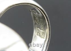 SACCO 925 Sterling Silver Vintage Recycled Glass Cocktail Ring Sz 7.5- RG20275