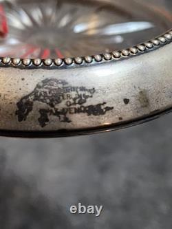 SET-6 Sterling Silver Rim Glass Coasters Frank M Whiting & Co. 04 (X3) Pre-1930s