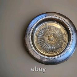 SET-6 Sterling Silver Rim Glass Coasters Frank M Whiting & Co. 04 (X3) Pre-1930s