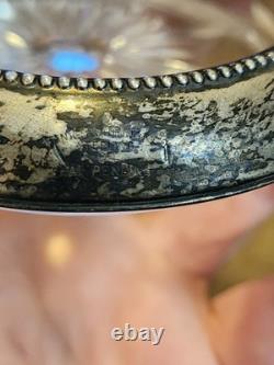 SET-6 Sterling Silver Rim Glass Coasters Frank M Whiting & Co. 04 (X3) Pre-1930s