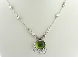 SILPADA N1461 Sterling Silver Beads Green Glass Pendant Necklace RET