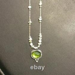 SILPADA N1461 Sterling Silver Green Glass Necklace GORGEOUS