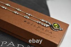 SILPADA N1461 Sterling Silver Green Glass Necklace GORGEOUS