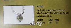 SILPADA N1461 Sterling Silver Green Glass Necklace GORGEOUS