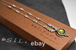 SILPADA N1461 Sterling Silver Green Glass Necklace GORGEOUS