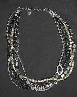 SILPADA N1936 Hematite Glass Sterling Silver Necklace