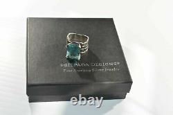 SILPADA Sterling Silver Aqua Blue Glass Statement Ring Size 6 R1608