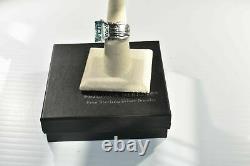 SILPADA Sterling Silver Aqua Blue Glass Statement Ring Size 6 R1608