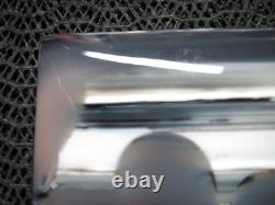 STERLING SILVER ABSTRACT GLASS ART MODERNIST BELT BUCKLE! VINTAGE! RK! 1986! 50g