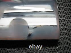 STERLING SILVER ABSTRACT GLASS ART MODERNIST BELT BUCKLE! VINTAGE! RK! 1986! 50g