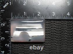 STERLING SILVER ABSTRACT GLASS ART MODERNIST BELT BUCKLE! VINTAGE! RK! 1986! 50g