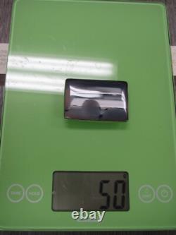 STERLING SILVER ABSTRACT GLASS ART MODERNIST BELT BUCKLE! VINTAGE! RK! 1986! 50g