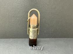 STERLING SILVER Stone CUT Glass Oil BOTTLE Perfume PENDANT R