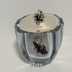 STROMBERGSHYTTAN Sterling Silver Lidded Crystal Glass Vase/Read