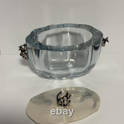 STROMBERGSHYTTAN Sterling Silver Lidded Crystal Glass Vase/Read