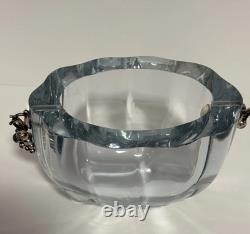 STROMBERGSHYTTAN Sterling Silver Lidded Crystal Glass Vase/Read