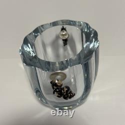 STROMBERGSHYTTAN Sterling Silver Lidded Crystal Glass Vase/Read