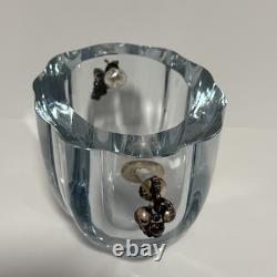 STROMBERGSHYTTAN Sterling Silver Lidded Crystal Glass Vase/Read