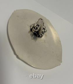 STROMBERGSHYTTAN Sterling Silver Lidded Crystal Glass Vase/Read