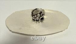 STROMBERGSHYTTAN Sterling Silver Lidded Crystal Glass Vase/Read