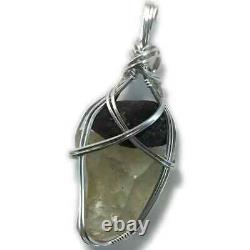 Saffordite and Genuine Libyan Desert Glass Sterling Silver Tektite Crystal LS7