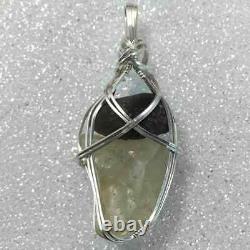 Saffordite and Genuine Libyan Desert Glass Sterling Silver Tektite Crystal LS7