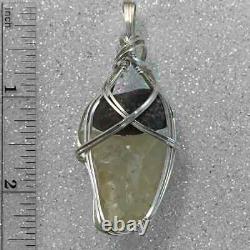 Saffordite and Genuine Libyan Desert Glass Sterling Silver Tektite Crystal LS7