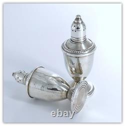 Salt & Pepper Shaker Duchin Creation Sterling Silver with Glass Line