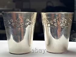 Sanborns Sterling Silver Shot Glass Pair #631-2 Cups-no Monos-free USA Ship