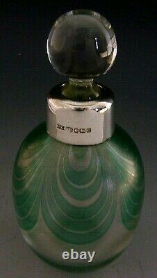 Sanders Glass English Solid Sterling Silver Scent Purfume Bottle 2002 Mint