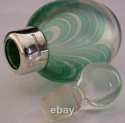 Sanders Glass English Solid Sterling Silver Scent Purfume Bottle 2002 Mint