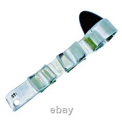 Scandinavian Sterling Silver Red Glass Modernist Pendant