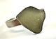 Sea Glass Bracelet Cuff Sterling Silver Foggy Sage Green Earthy Artist Signed
