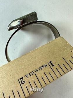 Sea Glass Bracelet Cuff Sterling Silver Foggy Sage Green Earthy Artist Signed