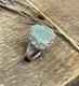 Sea Foam Green Genuine Beach (sea) Glass Sterling Silver Ring Size 8 Handcrafted